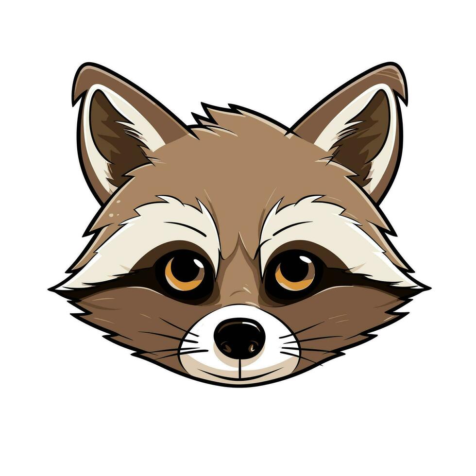 Raccoon Vector Cute Raccoon Cartoon Symbol