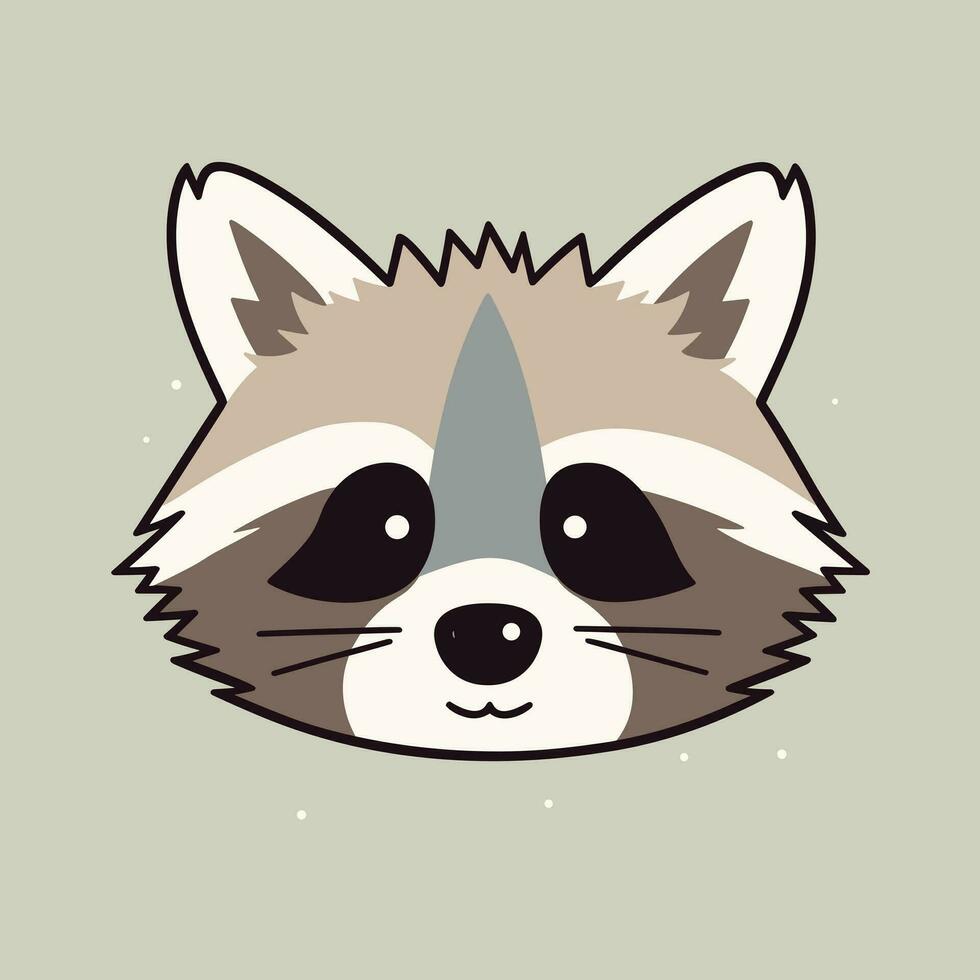 Raccoon Vector Cute Raccoon Cartoon Symbol