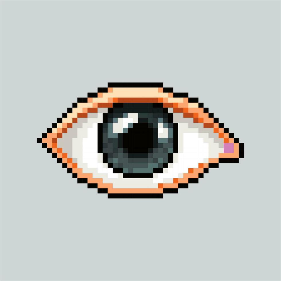 Pixel art illustration Eye. Pixelated Eye. Eyes instrument music icon pixelated for the pixel art game and icon for website and video game. old school retro. vector