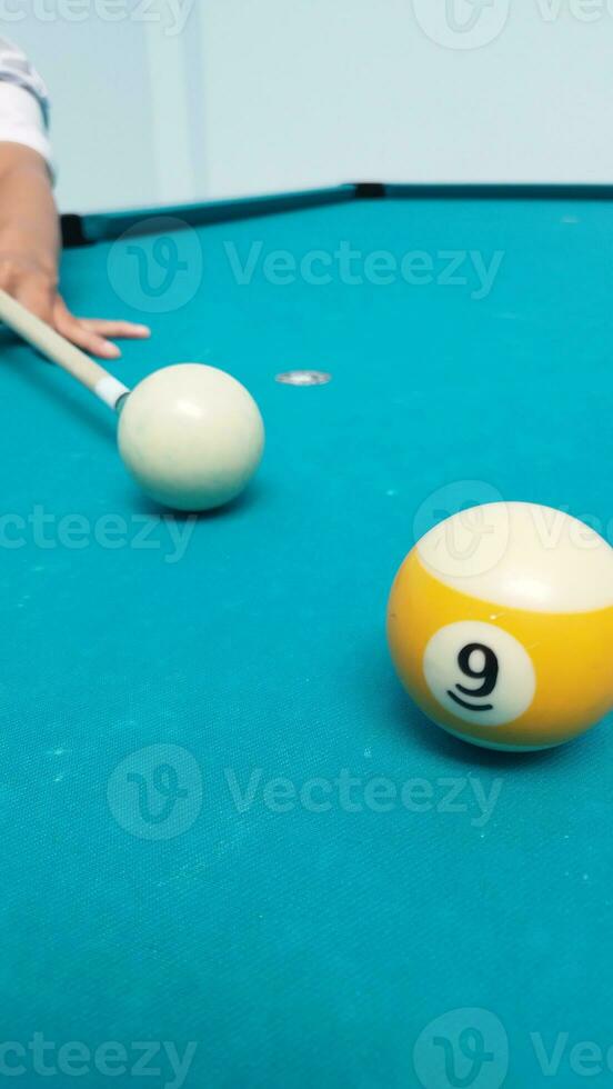 Billiard balls in the table photo