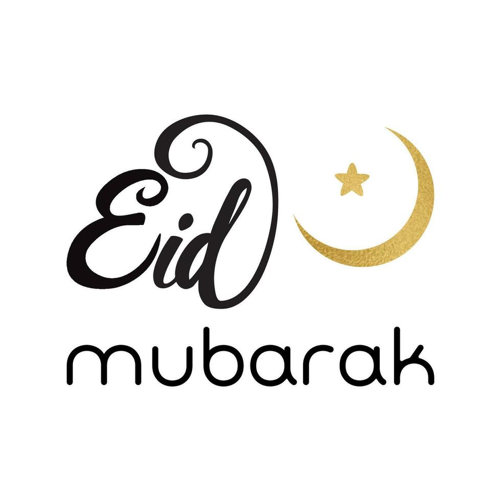 creativo vector creciente Luna con colgando estrellas para santo mes de musulmán comunidad, eid Mubarak celebracion hecho en oro espumoso estilo. bandera, tarjeta, logo, imprimir, símbolo, firmar diseño ilustración