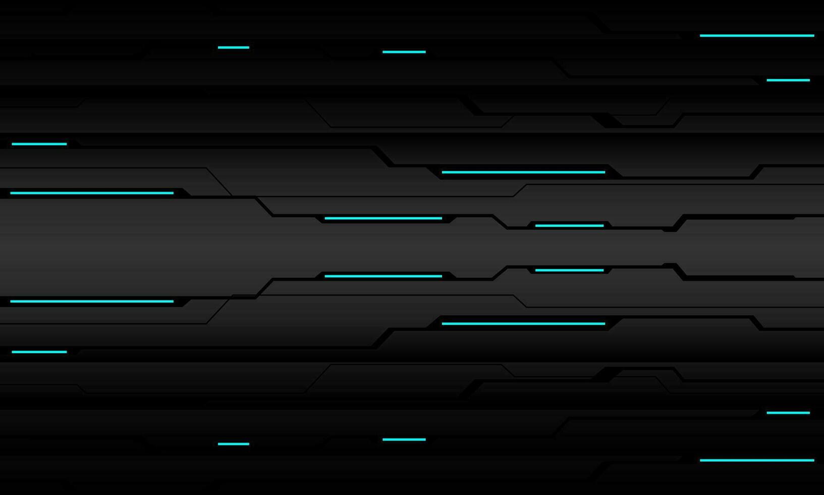 Abstract dark grey metallic geometric black shadow circuit line with blue neno light design modern futuristic technology background vector