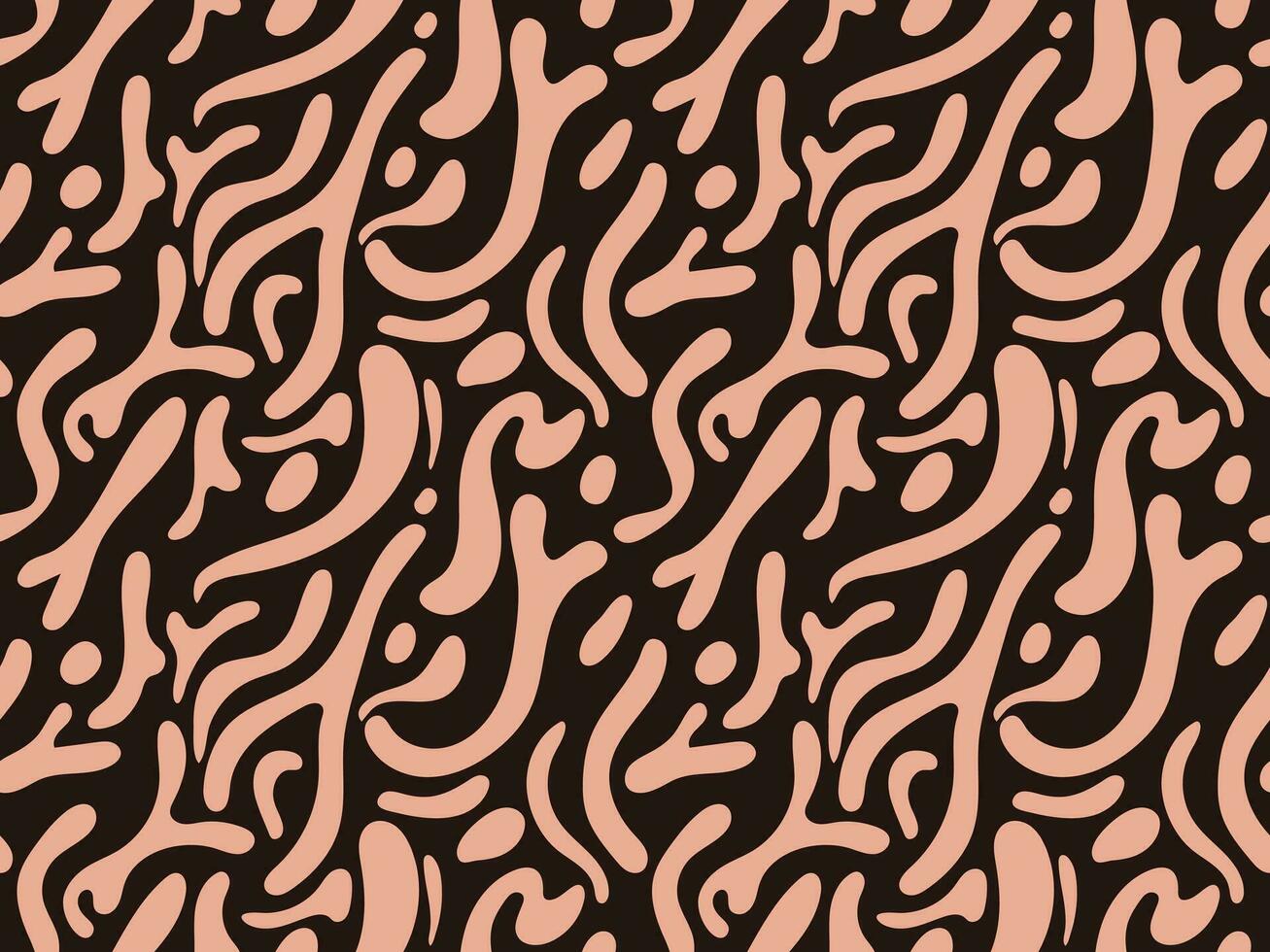 Hand drawn minimal seamless abstract organic shapes pattern contemporary print vector
