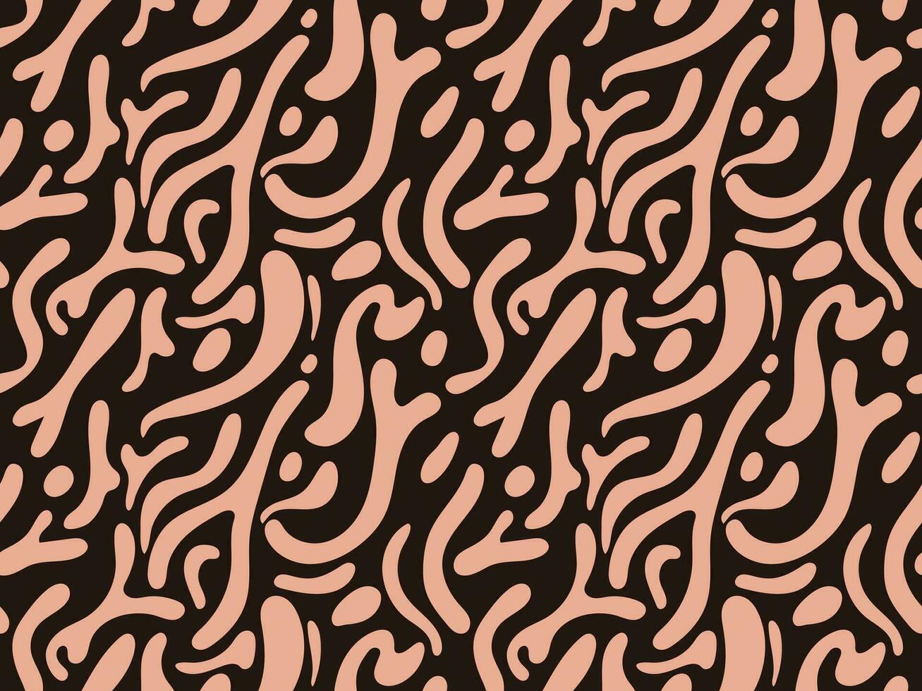 Hand drawn minimal seamless abstract organic shapes pattern contemporary print vector