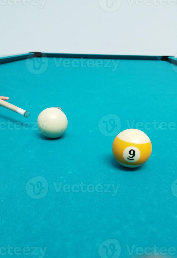 Billiard balls in the table photo