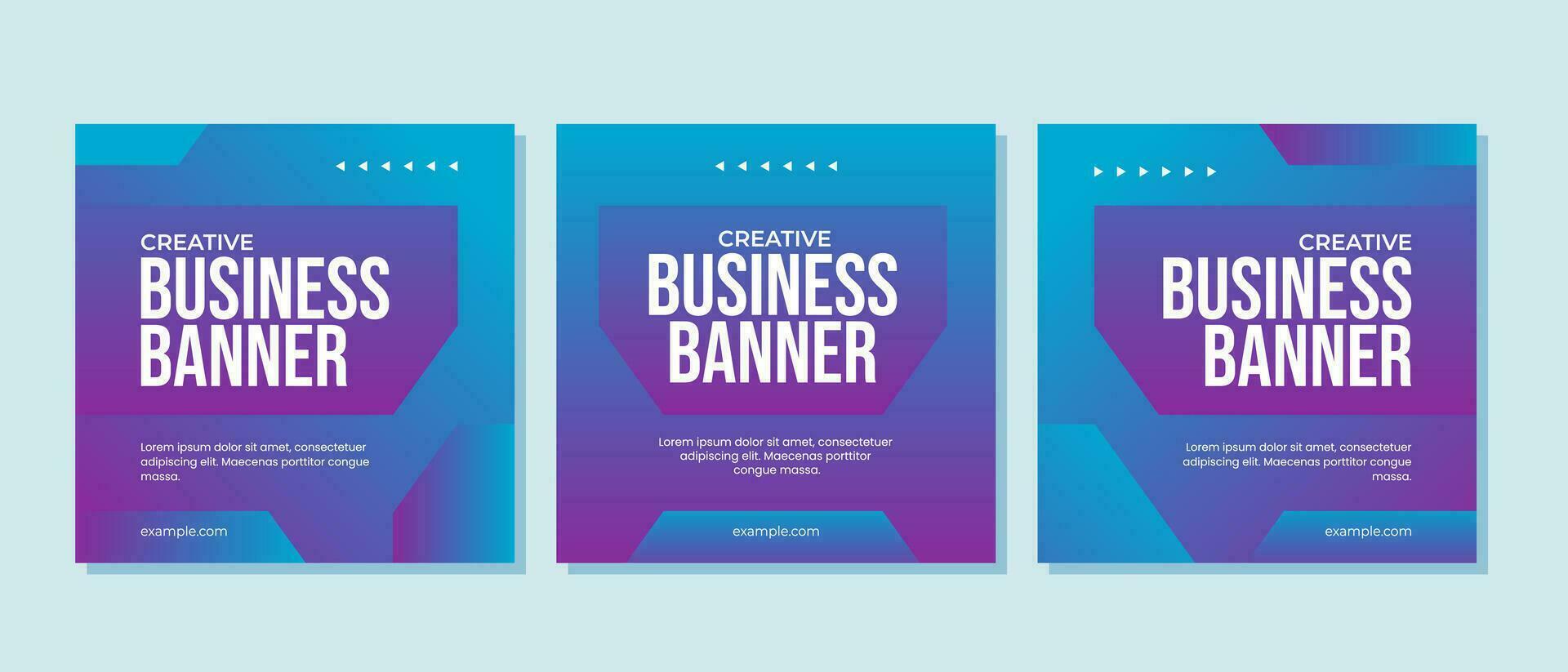 Gradient social media post template vector