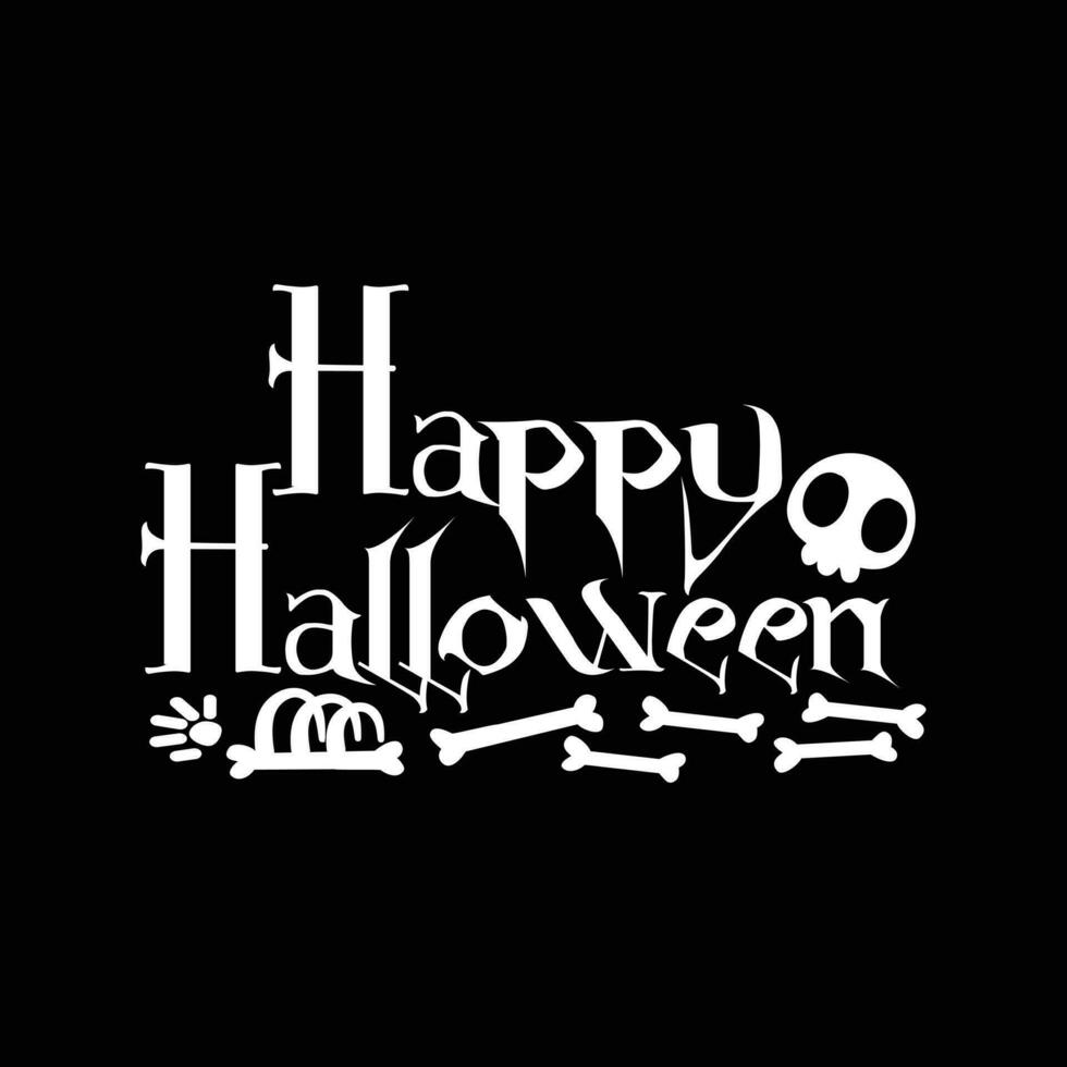 happy halloween vector typography design