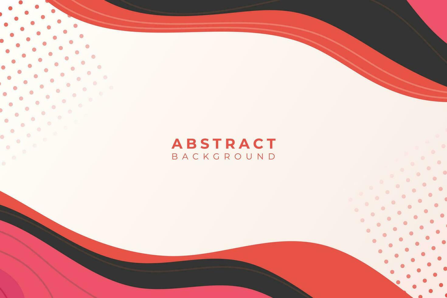 Abstract background with wavy shapes, in red color, vector format, for wallpaper, copy space, presentation background, design and banner.