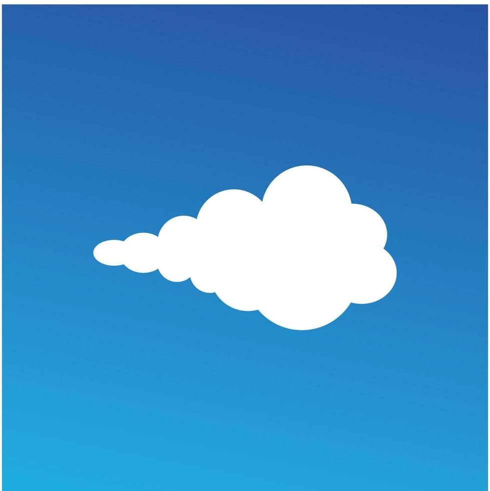 Cloud blue sky illustration vector flat element design