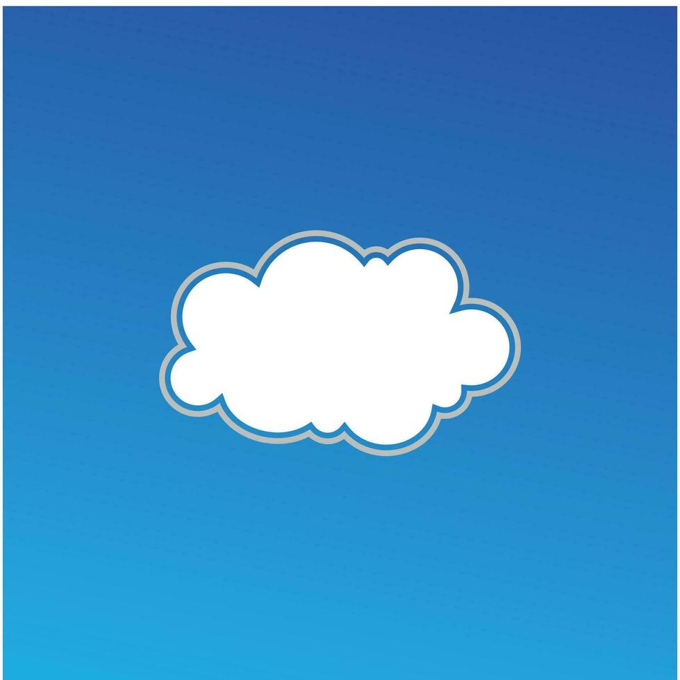 Cloud blue sky illustration vector flat element design