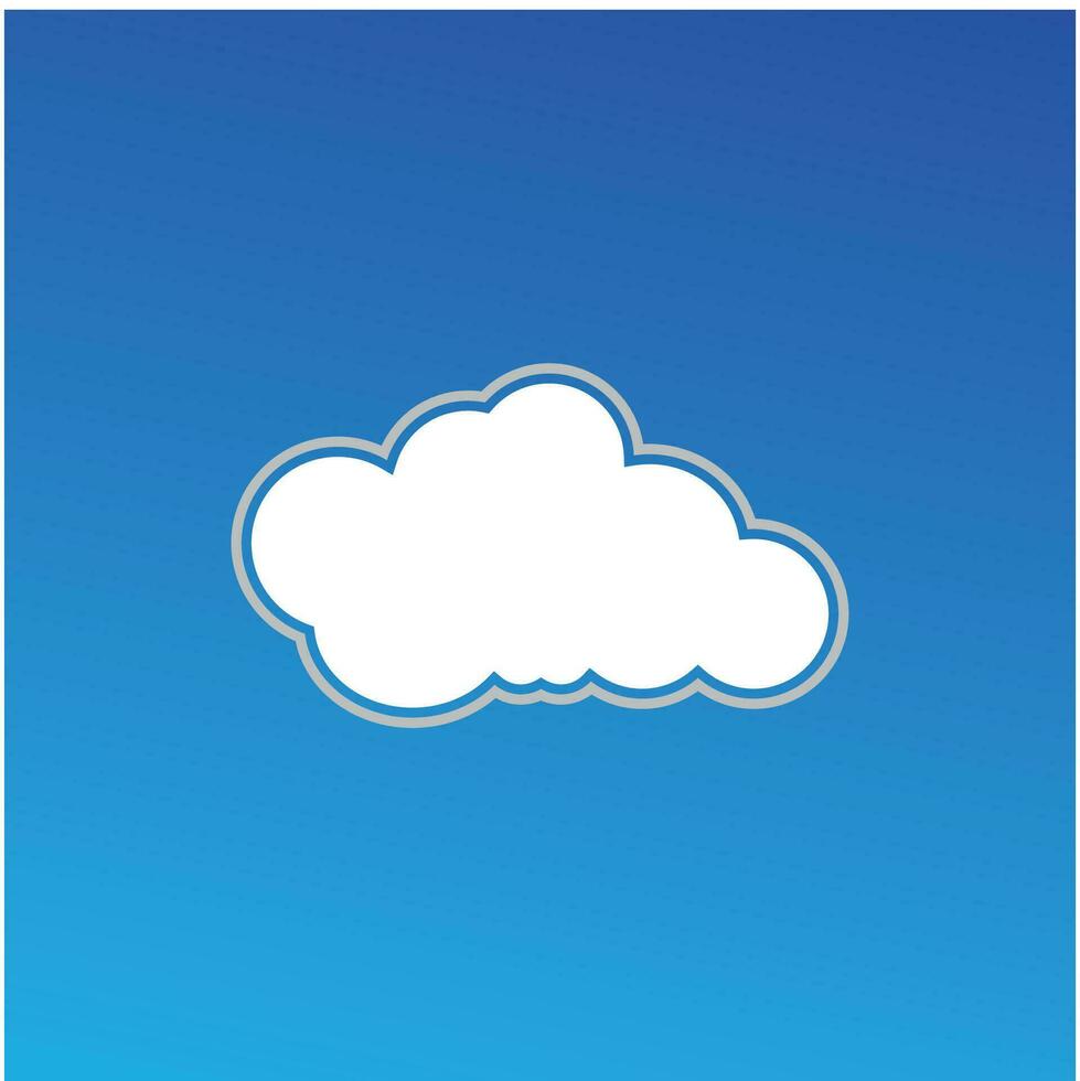 Cloud blue sky illustration vector flat element design