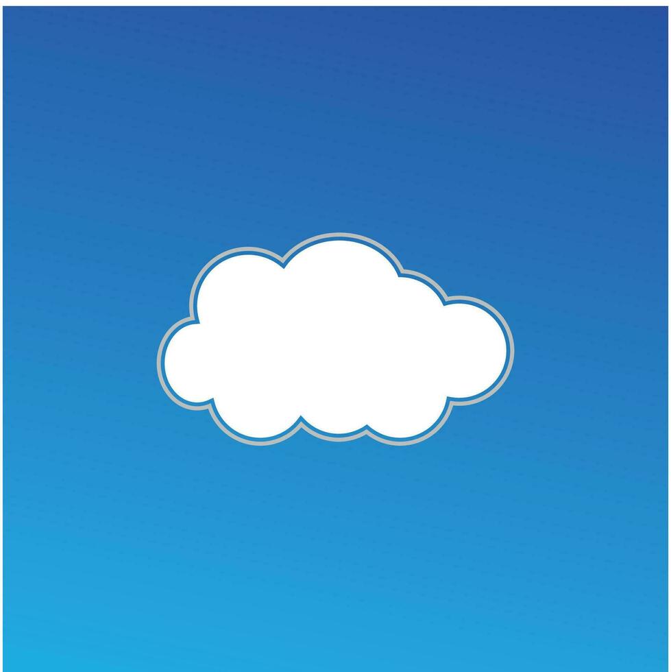 Cloud blue sky illustration vector flat element design