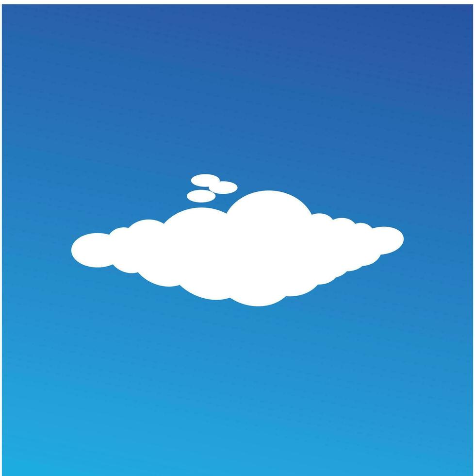 Cloud blue sky illustration vector flat element design