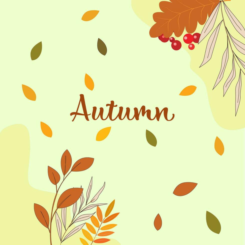 Autumn. abstract background on autumn theme, autumn, tree leaves vector