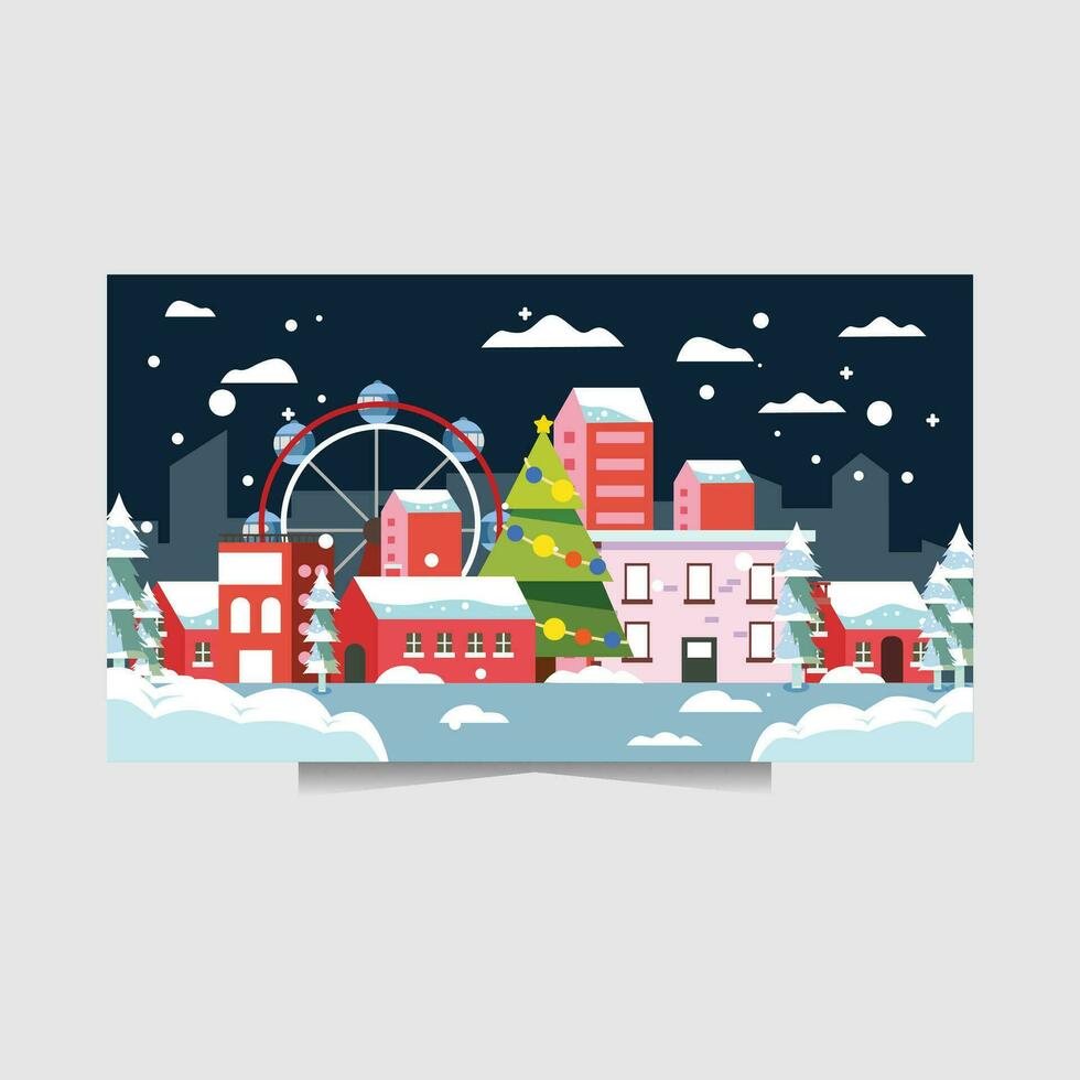 winter background vector illustration