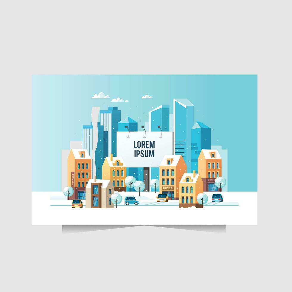 winter background vector illustration