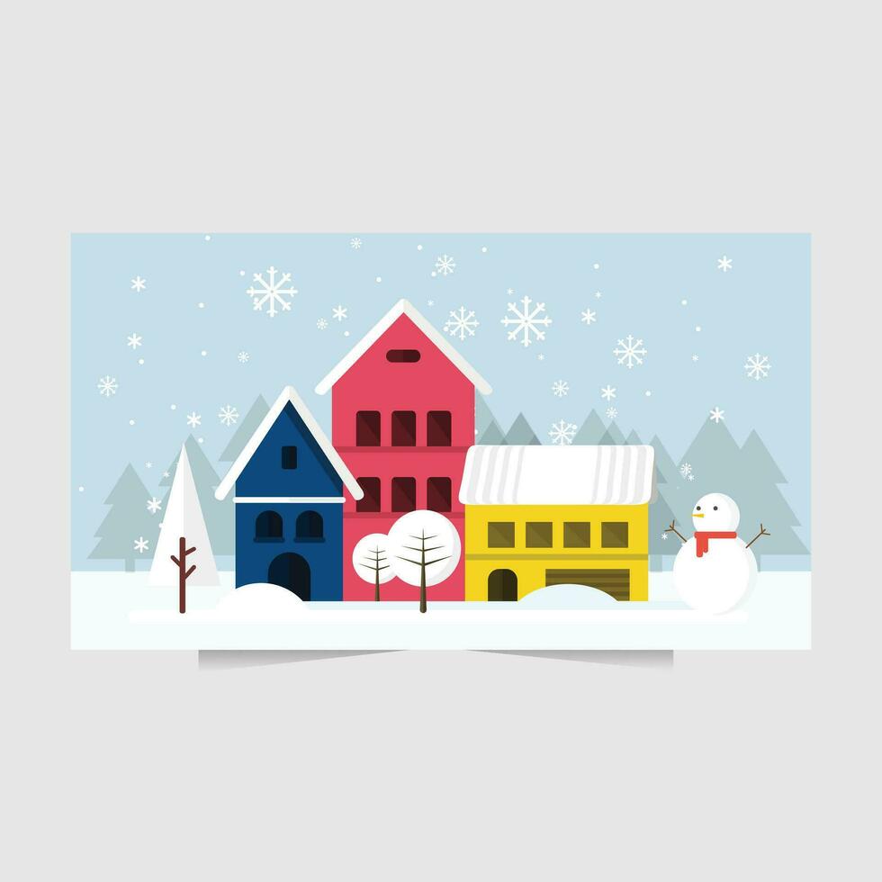 winter background vector illustration