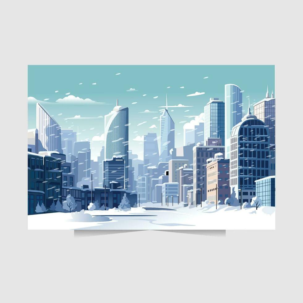 winter background vector illustration