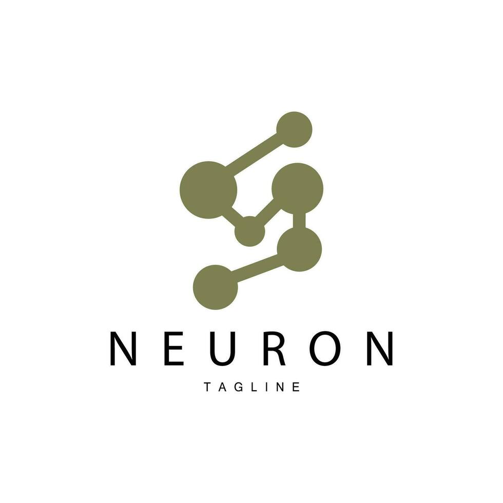 Neuron Logo, Cel Dna Network Vector, And Particle Technology, Simple Illustration Template Design vector