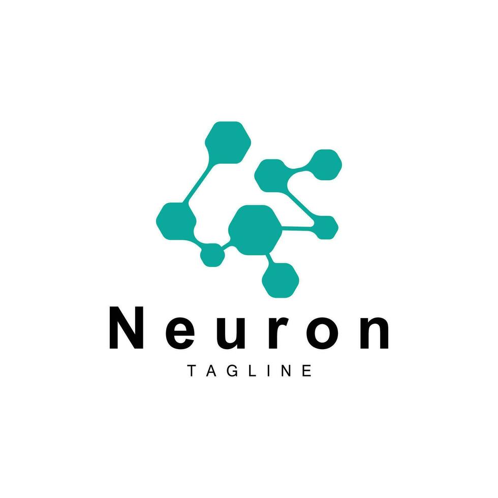 Neuron Logo, Cel Dna Network Vector, And Particle Technology, Simple Illustration Template Design vector