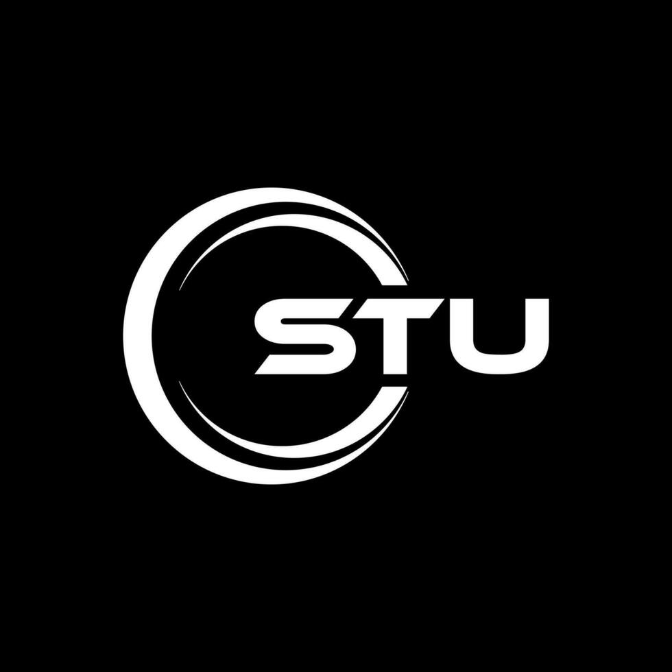 STU Logo Design, Inspiration for a Unique Identity. Modern Elegance and Creative Design. Watermark Your Success with the Striking this Logo. vector