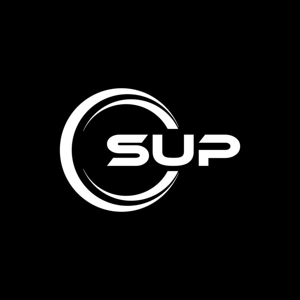 SUP Logo Design, Inspiration for a Unique Identity. Modern Elegance and Creative Design. Watermark Your Success with the Striking this Logo. vector