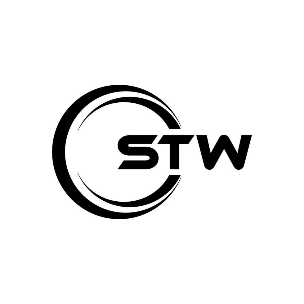 STW Logo Design, Inspiration for a Unique Identity. Modern Elegance and Creative Design. Watermark Your Success with the Striking this Logo. vector