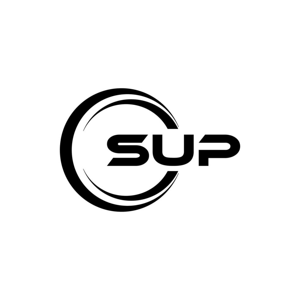 SUP Logo Design, Inspiration for a Unique Identity. Modern Elegance and Creative Design. Watermark Your Success with the Striking this Logo. vector