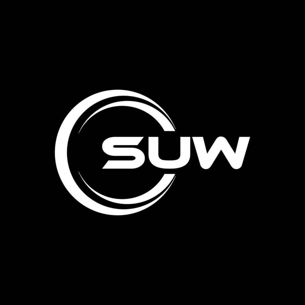 SUW Logo Design, Inspiration for a Unique Identity. Modern Elegance and Creative Design. Watermark Your Success with the Striking this Logo. vector