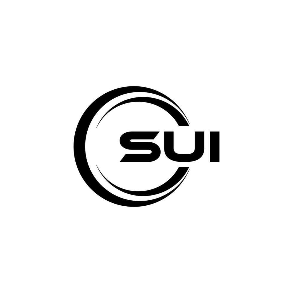 SUI Logo Design, Inspiration for a Unique Identity. Modern Elegance and Creative Design. Watermark Your Success with the Striking this Logo. vector