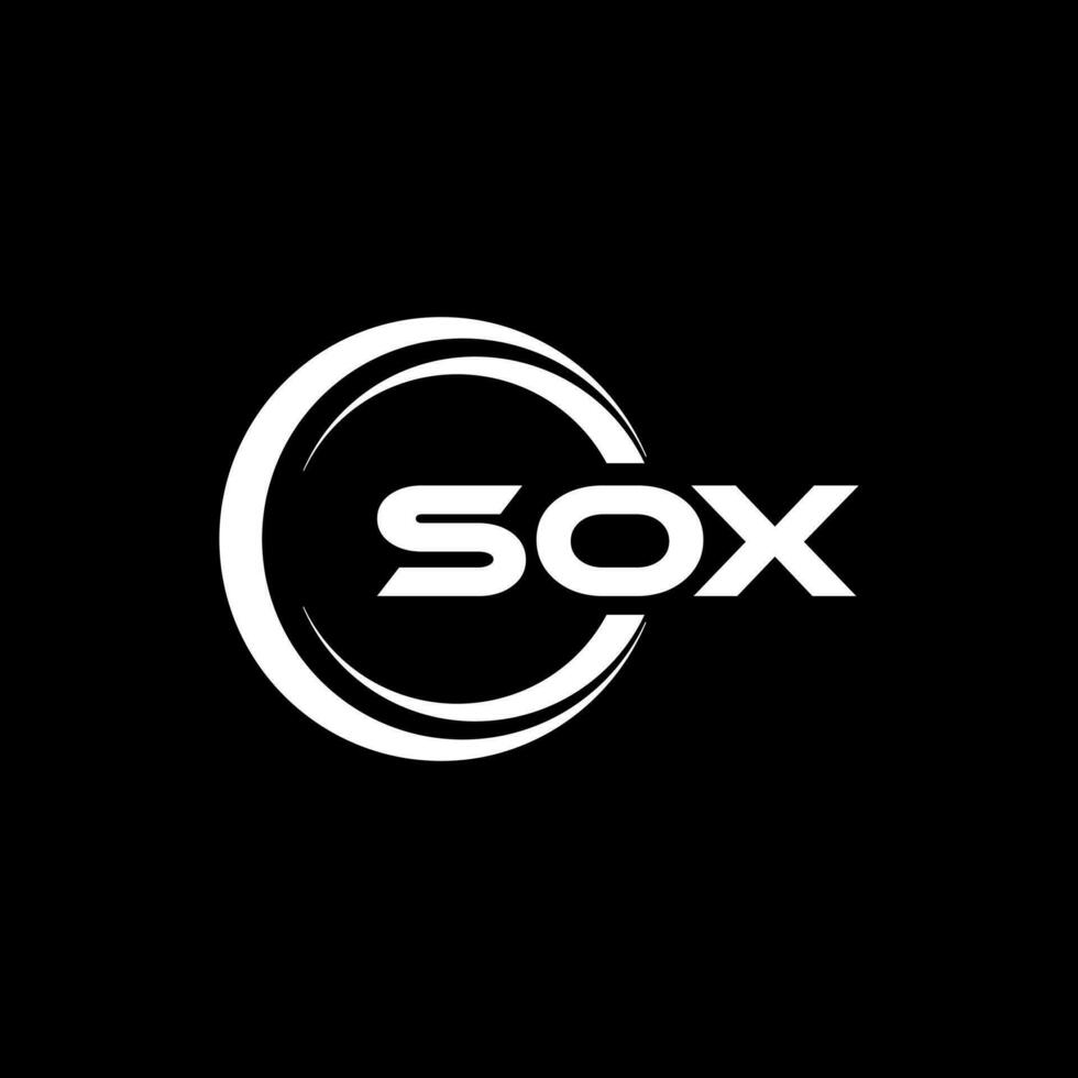 sox logo diseño, inspiración para un único identidad. moderno elegancia y creativo diseño. filigrana tu éxito con el sorprendentes esta logo. vector