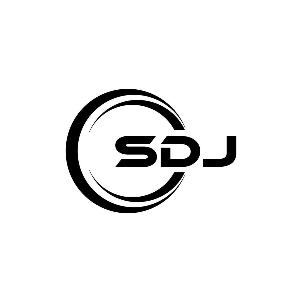 sdj logo diseño, inspiración para un único identidad. moderno elegancia y creativo diseño. filigrana tu éxito con el sorprendentes esta logo. vector