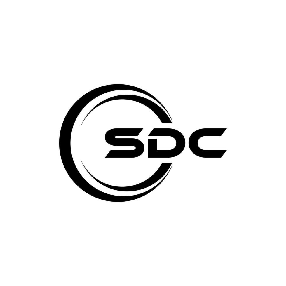 sdc logo diseño, inspiración para un único identidad. moderno elegancia y creativo diseño. filigrana tu éxito con el sorprendentes esta logo. vector