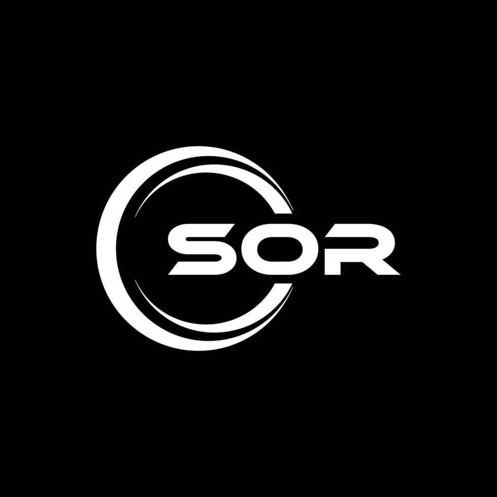 SOR Logo Design, Inspiration for a Unique Identity. Modern Elegance and Creative Design. Watermark Your Success with the Striking this Logo. vector