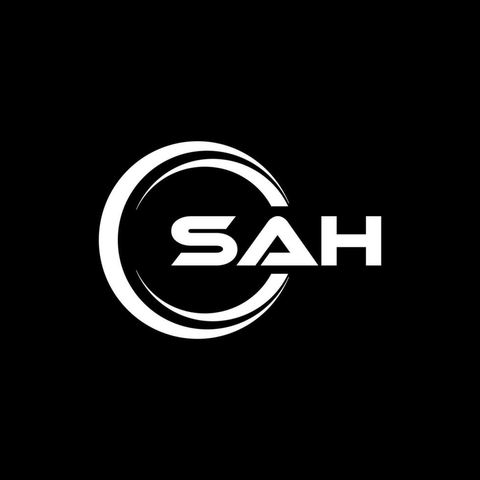 SAH Logo Design, Inspiration for a Unique Identity. Modern Elegance and Creative Design. Watermark Your Success with the Striking this Logo. vector