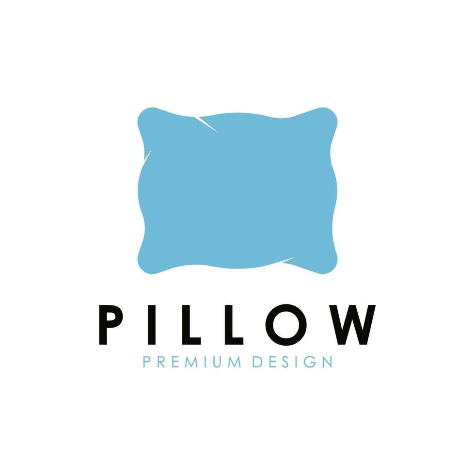 Sleeping Pillow Logo Template. Logo for Business, Interior, Furniture and Sleep Symbol. vector