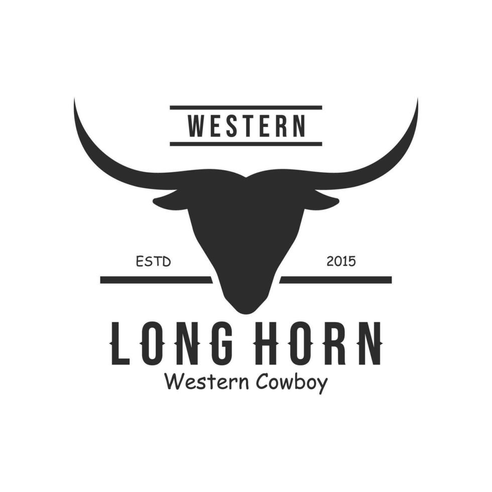 toro Longhorn logo modelo vector