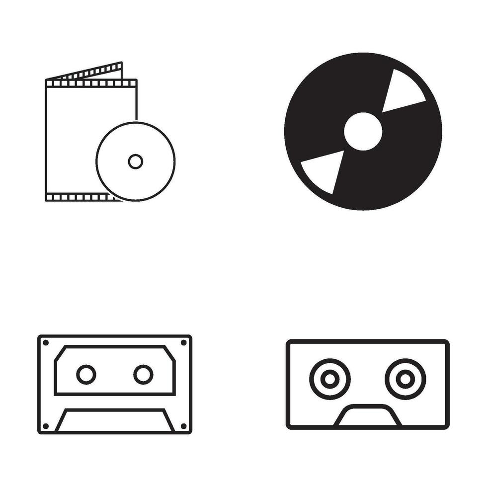 cassette icon vector