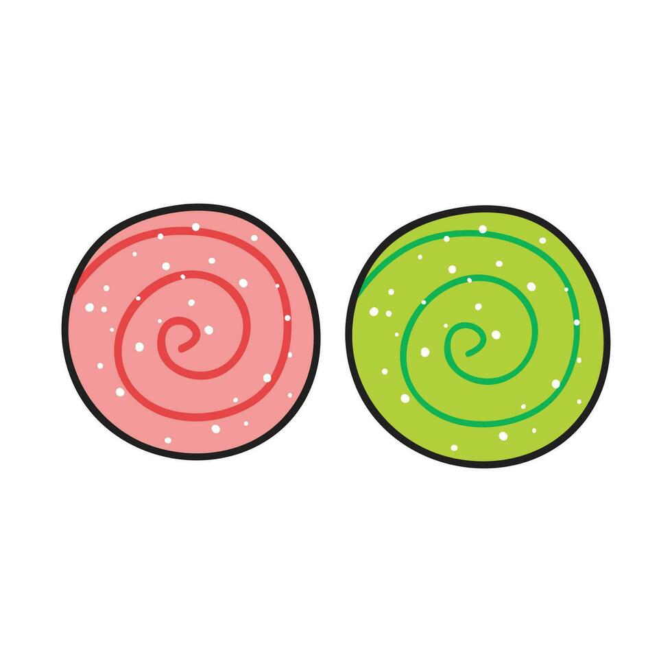 Candy vector illustration in doodle style. Isolated on white background.