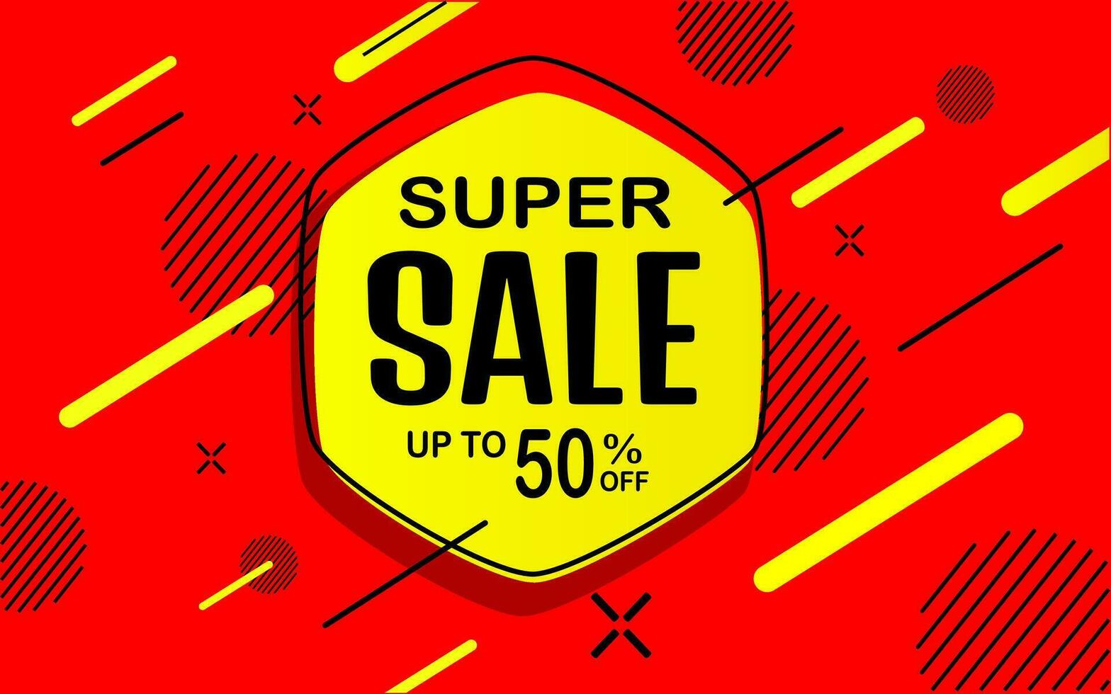 Special offer banner, hot sale, big sale, super sale, sale banner vector. vector