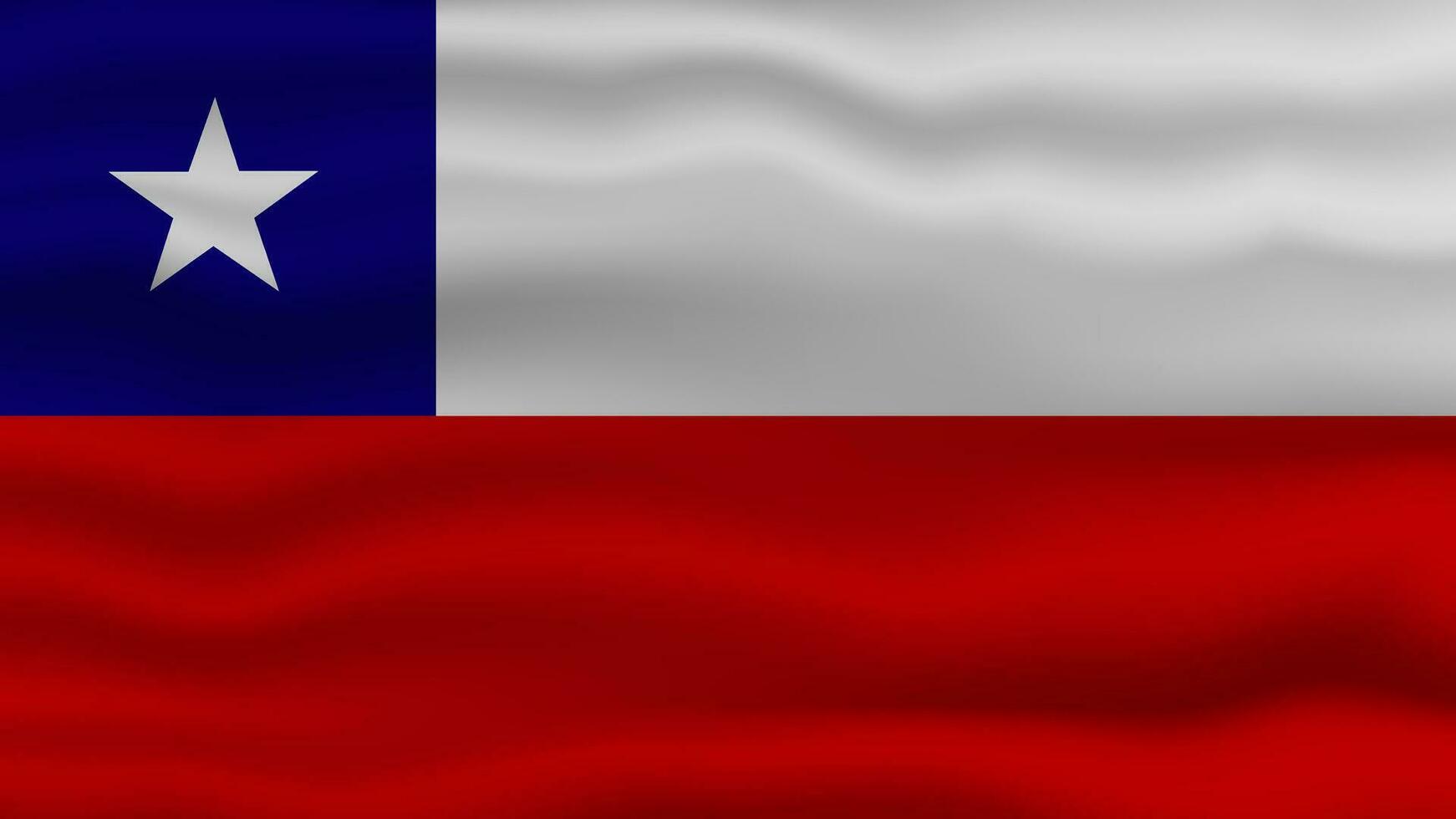 Chile bandera ondulación en el antecedentes. vector ilustración