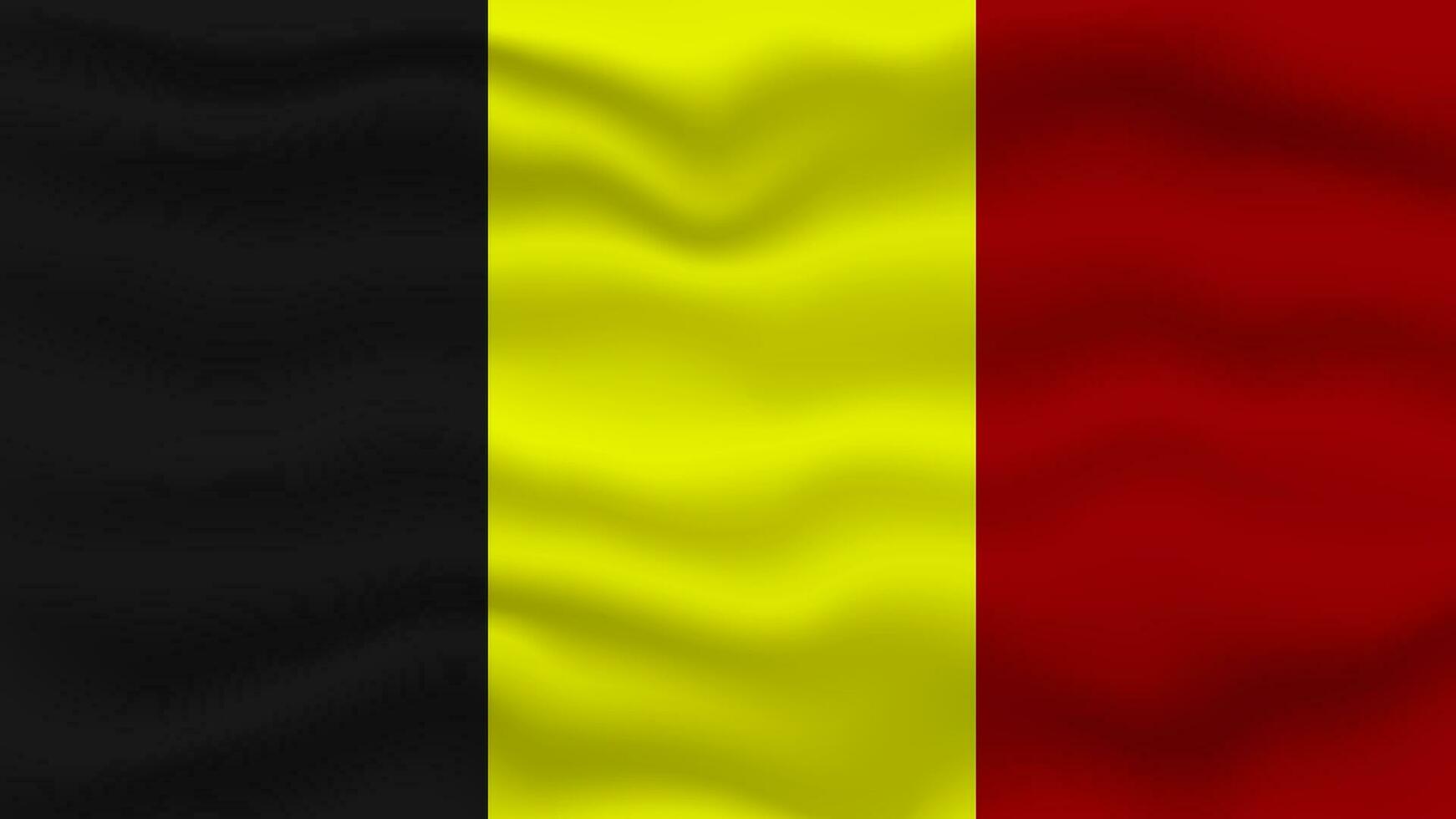Belgian flag waving against the background. Vector illustration