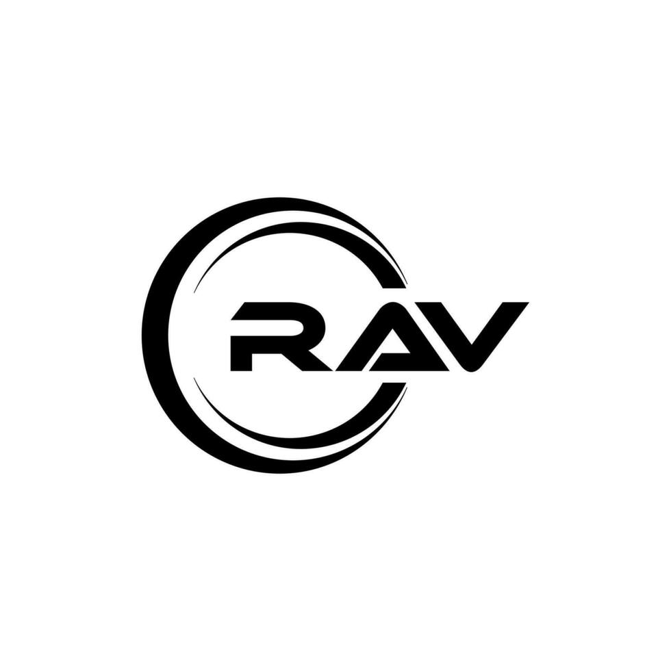 RAV Logo Design, Inspiration for a Unique Identity. Modern Elegance and Creative Design. Watermark Your Success with the Striking this Logo. vector