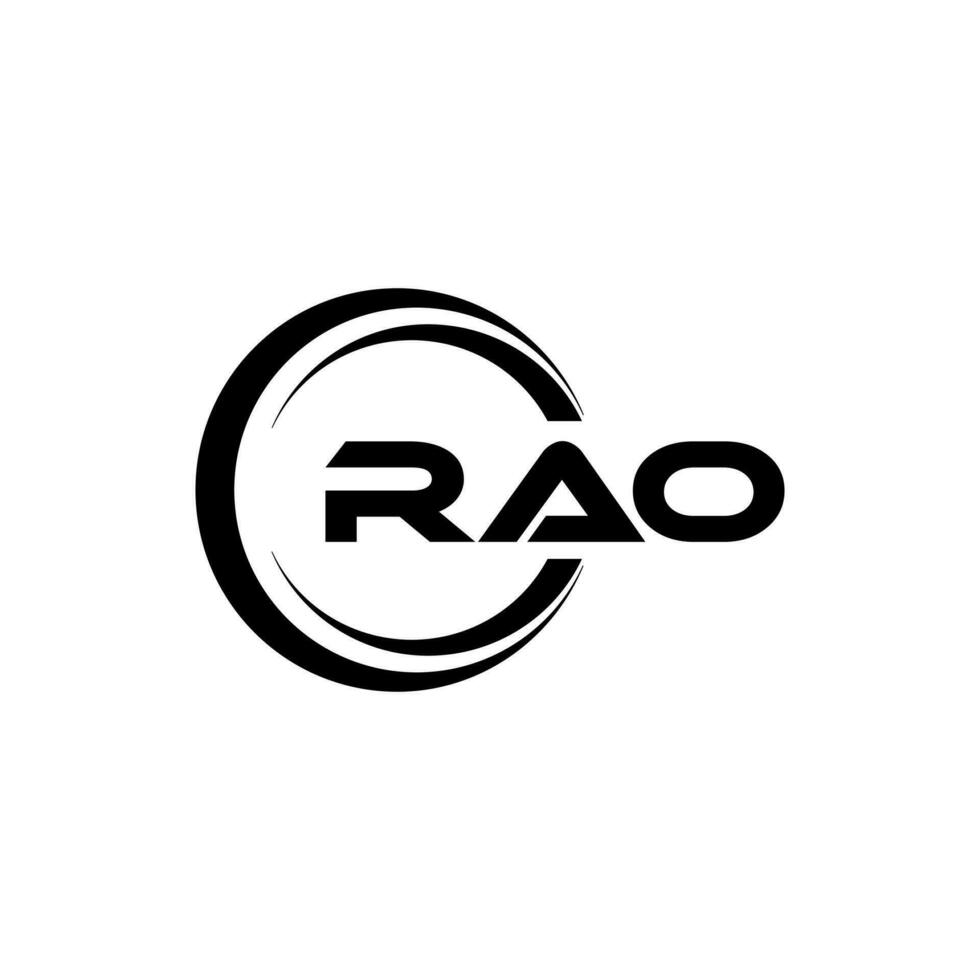 rao logo diseño, inspiración para un único identidad. moderno elegancia y creativo diseño. filigrana tu éxito con el sorprendentes esta logo. vector