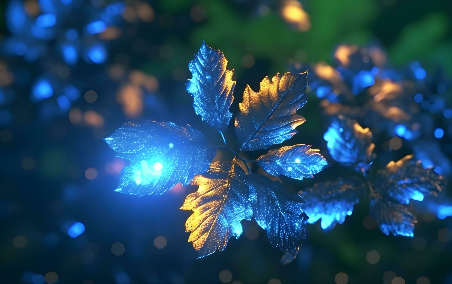 Colorful flowers with bokeh background Generative AI photo