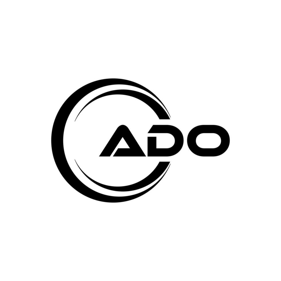 ADO Logo Design, Inspiration for a Unique Identity. Modern Elegance and Creative Design. Watermark Your Success with the Striking this Logo. vector