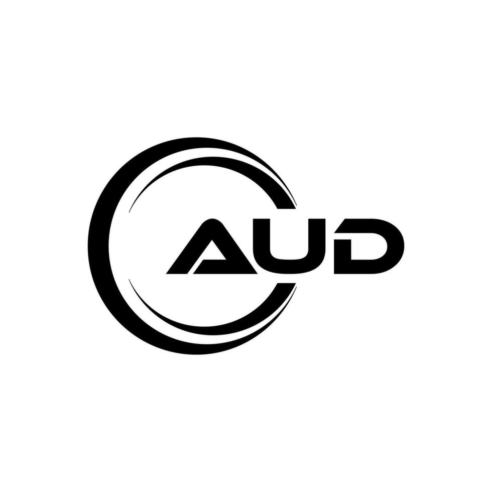 aud logo diseño, inspiración para un único identidad. moderno elegancia y creativo diseño. filigrana tu éxito con el sorprendentes esta logo. vector