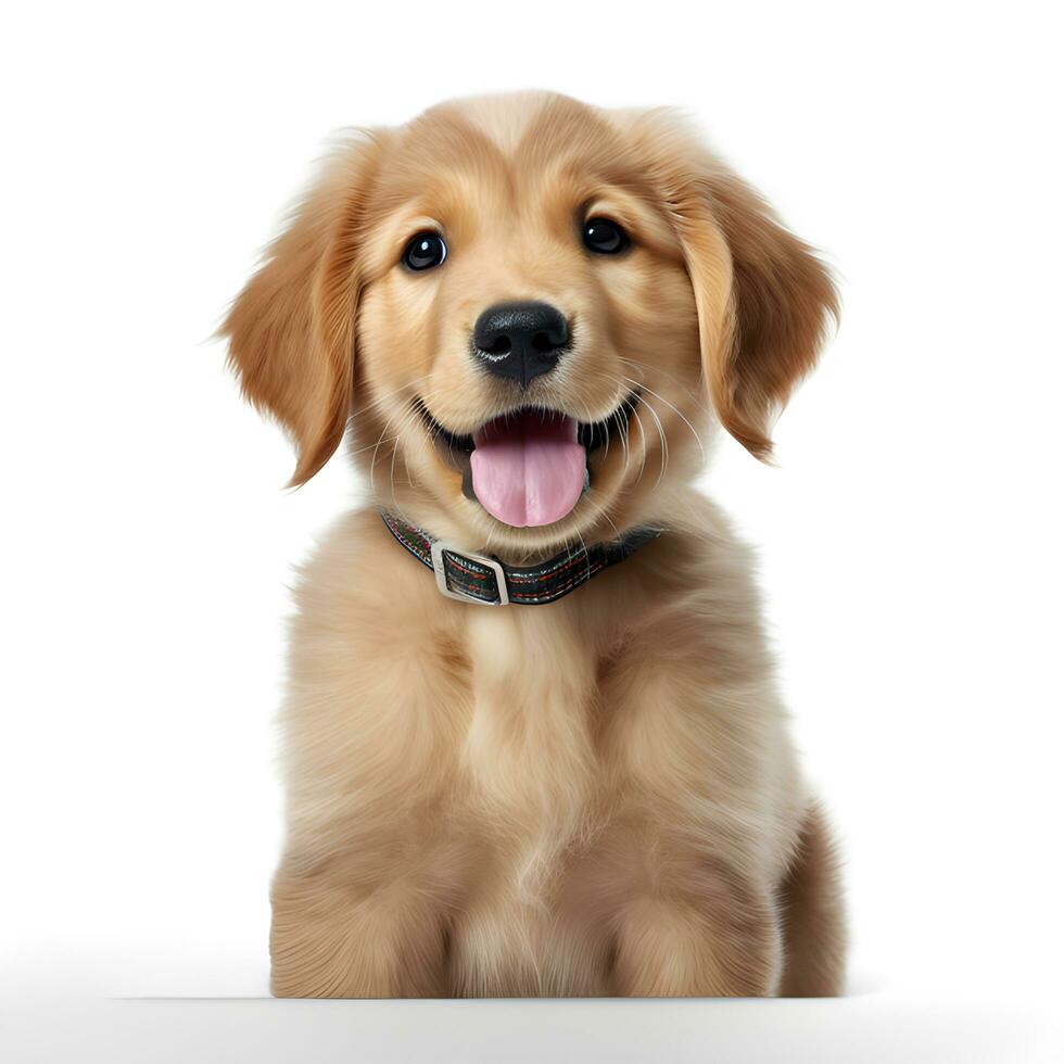 Cute Golden Retriever Puppy. AI generetive photo