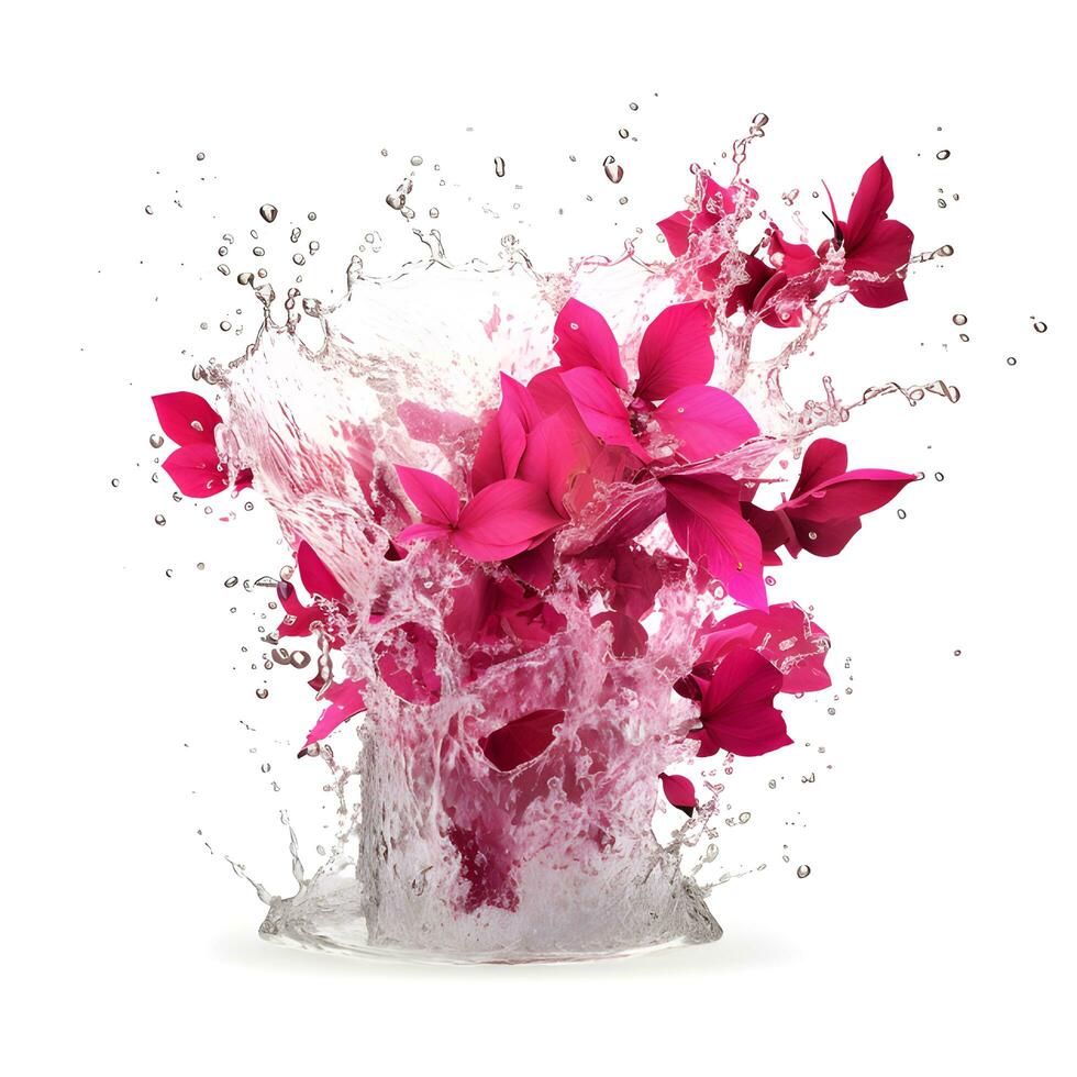 Bougainvillea flower or Pink flower. AI generetive photo