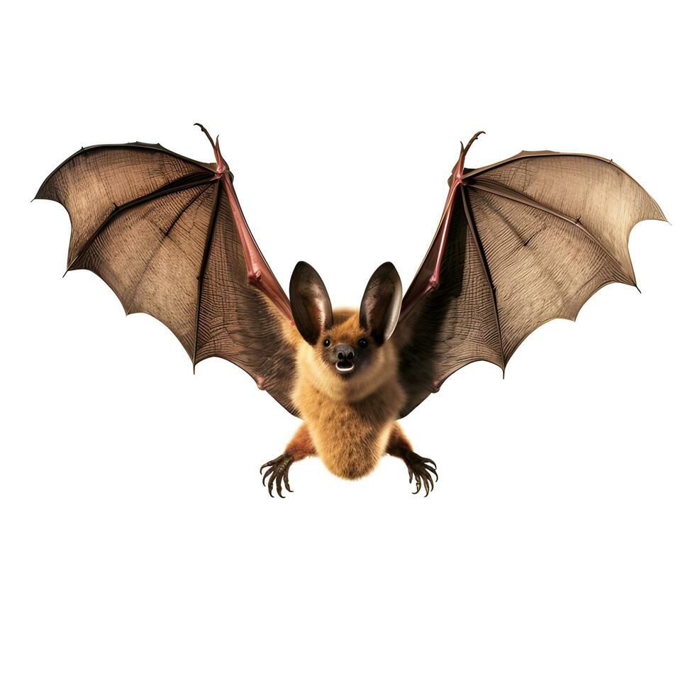 Flying Vampire bat isolated on white background. AI generetive photo